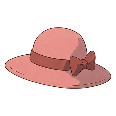 ghibli style pink hat sticker