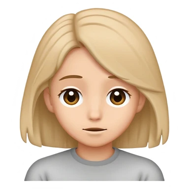 tuck hair behind ear shy sticker