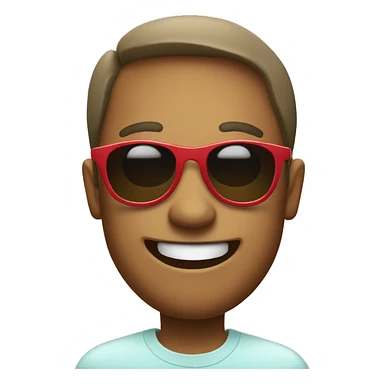 A two colored pill wearing sunglasses and smiling  sticker