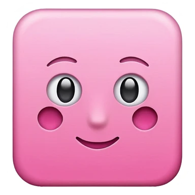 simple pink square paper no face on it sticker