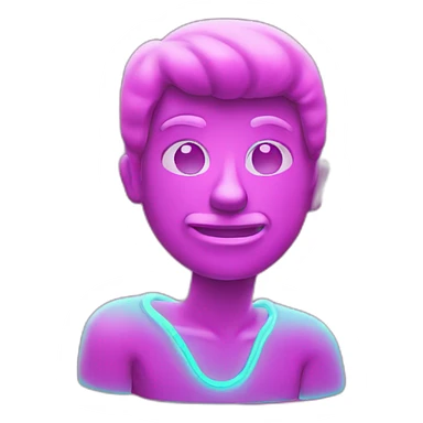 Juicy booty neon sign style man sticker