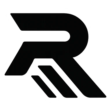 logo for RizzRail, modern, bold, memorable, suitable for a tech or transportation company, clean lines, strong presence, no text sticker