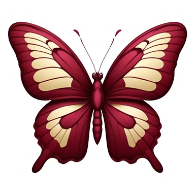 Maroon butterfly sticker