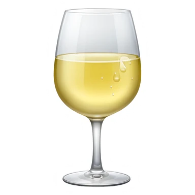 A glass of white wine sticker