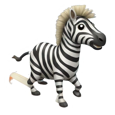 Zebra surfing sticker
