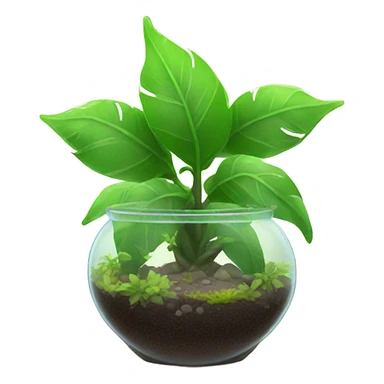 Some-shaped plant terrarium  sticker