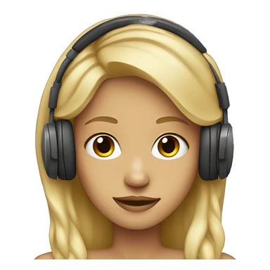dark blondie wearing headphones  sticker