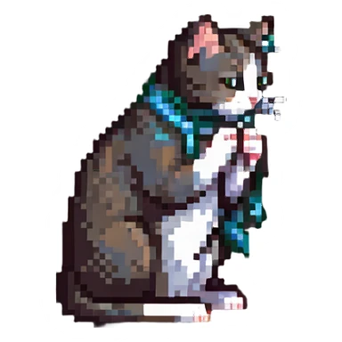 cat praying sticker