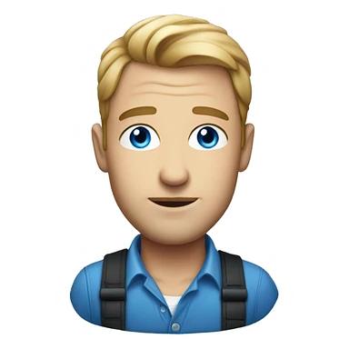 A man with blue eyes in stylish clothes  sticker