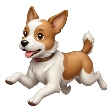 dog running around sticker