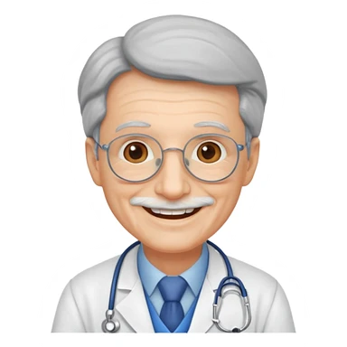old happy doctor sticker