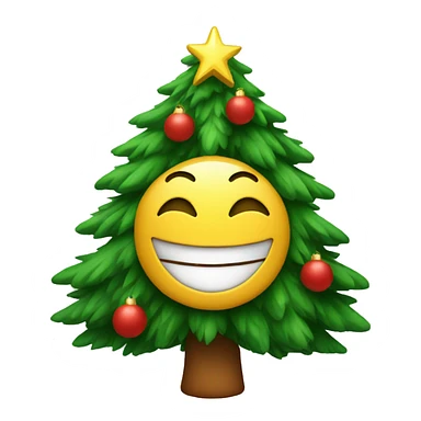 Smiling Christmas tree  sticker