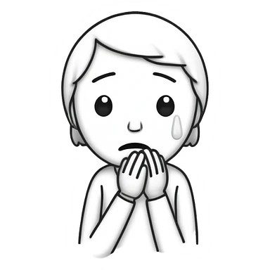 Crying stick figure  sticker