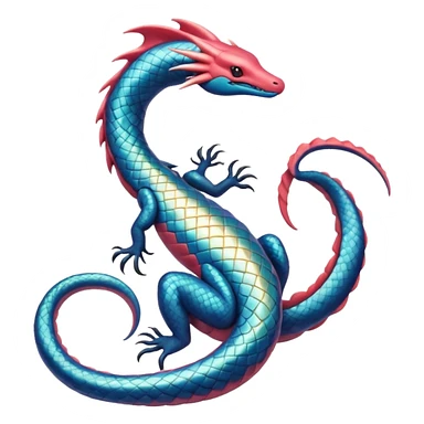 Salandit-Milotic-Fakémon-hybrid-creature (full body)  sticker