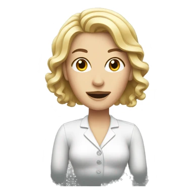 White Woman with microphone sticker