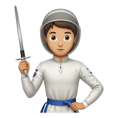 A fencer's entire body sticker