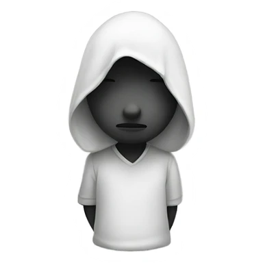 Monochrome solitude on white sticker