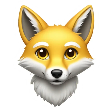 Yellow fox sticker