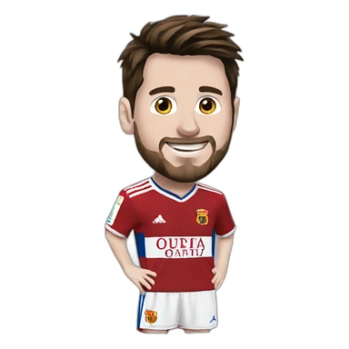 Messi in thé Ferrari sticker