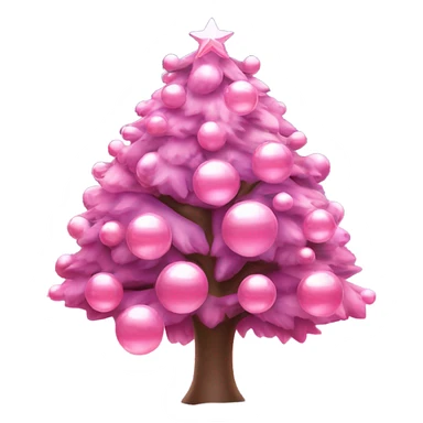 Árbol de navidad rosa sticker
