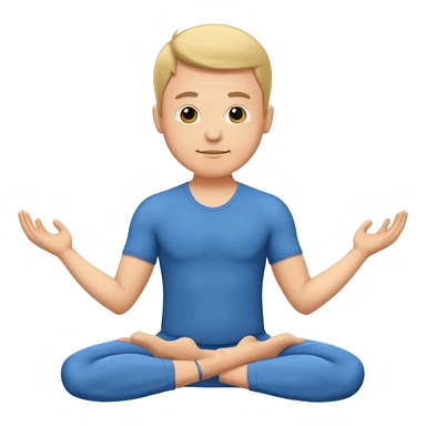 man doing yoga sticker
