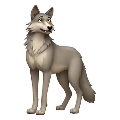 anthro naturist wolf sticker