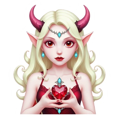 succubus crystal heart sticker