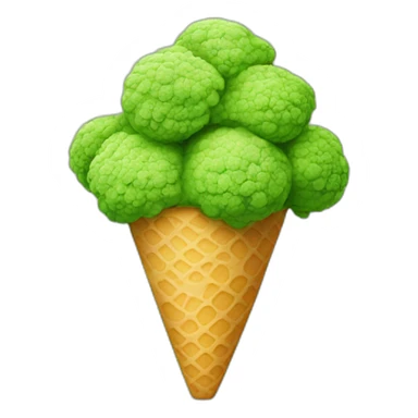 brocolli ice cream sticker