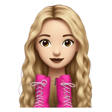 sabrina carpenter's bright pink knee high boots sticker