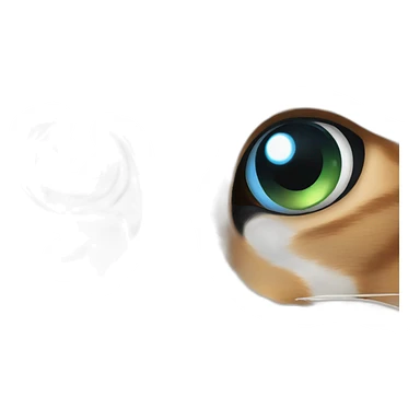 Calico cat with blue and green eyes sticker