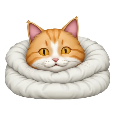 Cat in bed sticker