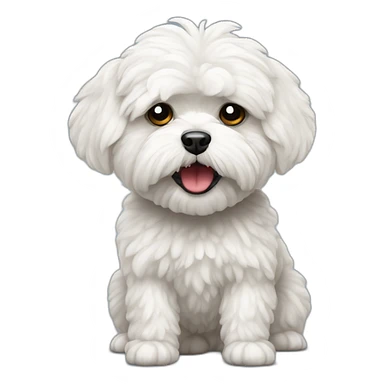 White maltipoo angry  sticker