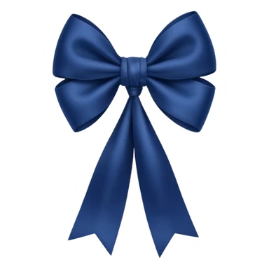 Navy blue bow sticker
