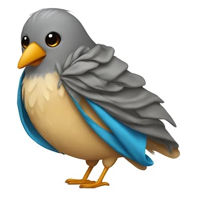 Bird wearing a blanket sticker
