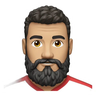 Homme barbu peau mate maillot psg sticker