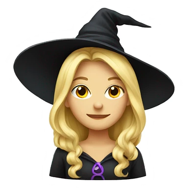 Blonde witch sticker