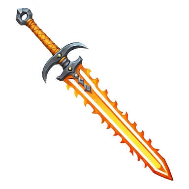Flame sword sticker