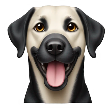 black lab panting sticker