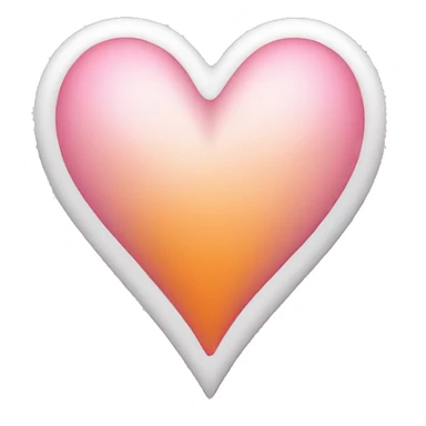Pink white and orange heart sticker