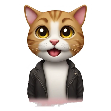 Funny boykisser cat sticker