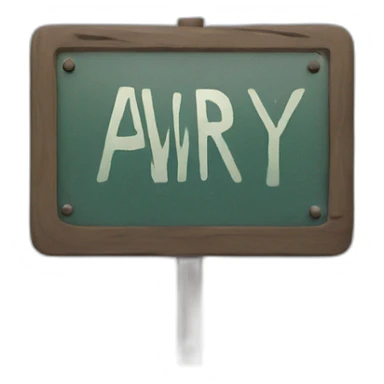 sign with a text "Away" sticker