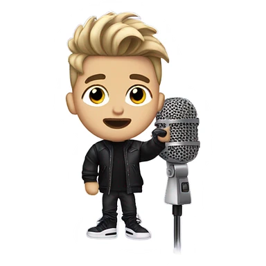 Justin Bieber singing sticker