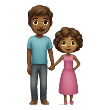 Garcon et fille couchant sticker