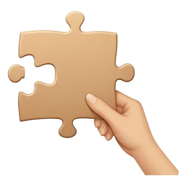 hand and puzzle  sticker