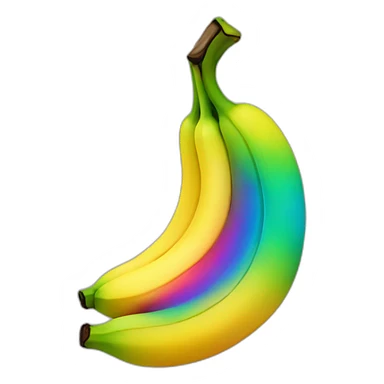 rainbow banana sticker