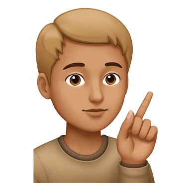 One finger, touching nose sticker