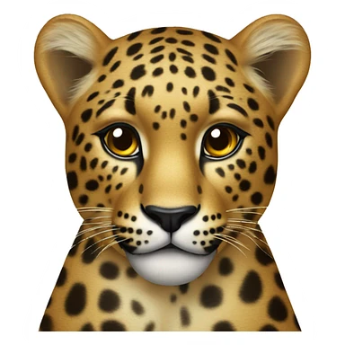 Leopard wearing earrings  sticker