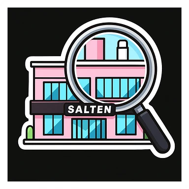 Make it cartoonish stickers: Add a magnifying glass over the partly pink, very stylish beauty salon building sticker
