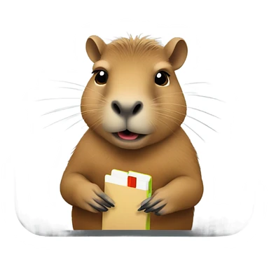 Capybara smoking sticker