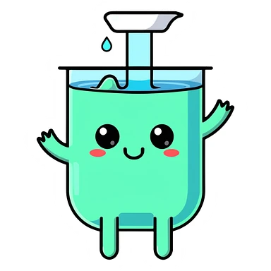 TT fingers with pour and watery eyes  sticker